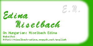 edina miselbach business card